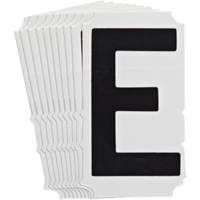 Quick-Align&reg; Individual Gothic Number and Letter Labels, E, 4" H, Black Pryde Industrial Inc.