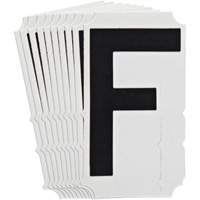 Quick-Align&reg; Individual Gothic Number and Letter Labels, F, 4" H, Black Pryde Industrial Inc.