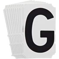 Quick-Align&reg; Individual Gothic Number and Letter Labels, G, 4" H, Black Pryde Industrial Inc.