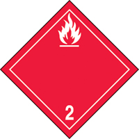 TDG Shipping Labels, Class 2.1, Flammable Gases, Paper Pryde Industrial Inc.