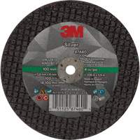 Silver Cut-Off Wheel, 4" x 0.04", 1/4"-28 Arbor, Type 1, Ceramic, 19100 RPM Pryde Industrial Inc.