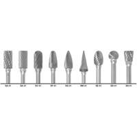 1855 Double Cut Carbide Burr Set, 9 Pieces Pryde Industrial Inc.