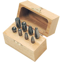 CBK-8 Carbide Bur Set in Wooden Box, 8 Pieces Pryde Industrial Inc.