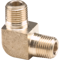 Male Pipe Elbows 90°, 1/4" x 1/8" Dia., Brass Pryde Industrial Inc.