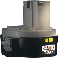 Pod-Style Battery, Ni-MH, 14.4 V, 2.6 A Pryde Industrial Inc.