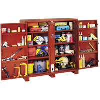 Jobsite Shelf Cabinet, Steel, 47.5 Cubic Feet, Red Pryde Industrial Inc.