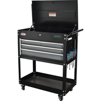 Chariot utilitaire, 4 tiroirs, 18" lo x 33" la x 39" h, Noir Pryde Industrial Inc.
