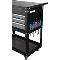 Chariot utilitaire, 4 tiroirs, 18" lo x 33" la x 39" h, Noir Pryde Industrial Inc.