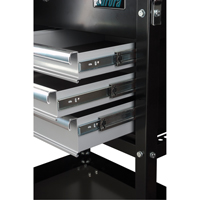 Chariot utilitaire, 4 tiroirs, 18" lo x 33" la x 39" h, Noir Pryde Industrial Inc.