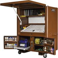 Field Office Jobsite Box, 33" W x 63" D x 80" H, Steel, Red Pryde Industrial Inc.