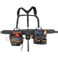 Deluxe Tool Belt, Polyester, Black Pryde Industrial Inc.