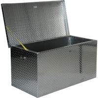 Aluminum Treadplate Portable Tool Box, 25-1/16" D x 49-1/4" W x 24" H, Silver Pryde Industrial Inc.
