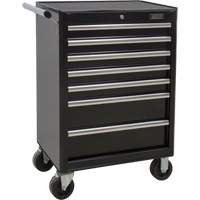 Chariot &agrave; outils industriel, 7 tiroirs, 27" la x 18-3/4" p x 39" h, Noir Pryde Industrial Inc.