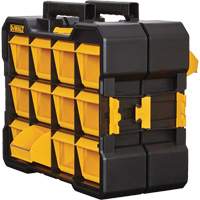 Flip-Bin Organizer, 3-7/8" W x 17-3/4" D x 13-7/8" H, Black/Yellow Pryde Industrial Inc.