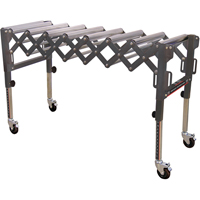 Extendable & Flexible Conveyor Roller Tables, 20" W x 52" L, 300 lbs. per lin. Ft. Capacity Pryde Industrial Inc.