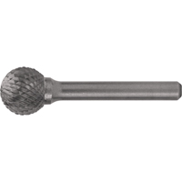 Solid Carbide Burrs - Ball Shape, 1/8" Dia., 1/8" Shank Pryde Industrial Inc.