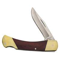 Sportsman Knife with Curved Handle, 2-5/8" Blade, Stainless Steel Blade, Wood Handle Pryde Industrial Inc.