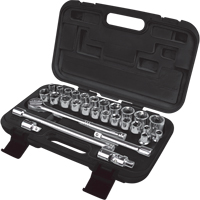 SAE/Metric Socket Set, 29 Pcs, 1/2" Drive Size Pryde Industrial Inc.