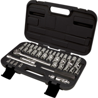 1/4" & 3/8" Drive SAE/Metric Socket Set, 41 Pcs Pryde Industrial Inc.