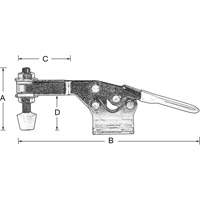 Brides de fixation horizontale, Force de serrage 200 lb, Horizontal Pryde Industrial Inc.