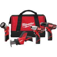 Trousse de 4 outils sans fil M12, Lithium-ion Pryde Industrial Inc.