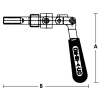 Straight Line Clamps - 601 Series, 5/8" (15.875 mm) Capacity, 100 lbs. Clamping Force Pryde Industrial Inc.