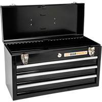 Boîte &agrave; outils portative, 20" la, 3 tiroirs, Noir Pryde Industrial Inc.