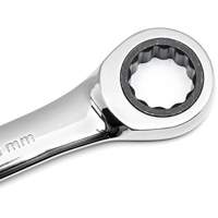 72-Tooth Ratcheting Combination Wrench, 12 Point, 30 mm, Chrome/Polished Finish Pryde Industrial Inc.
