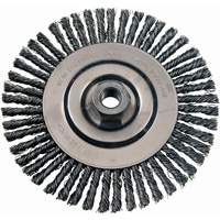 Brosses m&eacute;talliques &agrave; touret, Dia. 4-7/8", Fils 0,02", Arbre 5/8"-11, Acier inoxydable Pryde Industrial Inc.