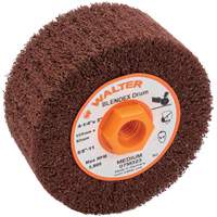 ALLSTEEL Blendex Surface Conditioning Drum, 4-1/4" Dia. x 2" W, 5/8"-11 Arbor, Medium Grit Pryde Industrial Inc.