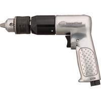 Perceuse pneumatique r&eacute;versible, 4 pi³/min, 1/4" NPTF, 94 dBA, 1/2" mandrin, Avec cl&eacute; Pryde Industrial Inc.
