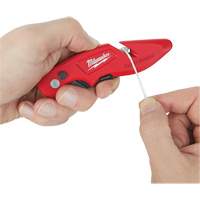 Fastback Flip Utility Knife, 2" Blade, Carbon Steel Blade, Metal Handle Pryde Industrial Inc.