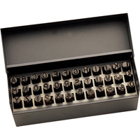 Jeu de lettres et num&eacute;ros pour estampage &agrave; la main, 36 morceaux Pryde Industrial Inc.