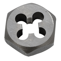 Hex Rethreading Die Nut, 1"/1-1/16" Dia., 1/8"-27 Thread, Carbon Steel/Chromium Steel Pryde Industrial Inc.