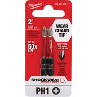 Shockwave Impact Duty Screwdriver Bit, Phillips, #1, 1/4" Drive Pryde Industrial Inc.