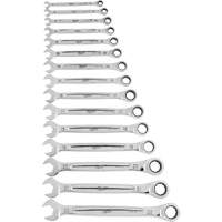 Ratcheting Wrench Set, Combination, 15 Pieces, Metric Pryde Industrial Inc.
