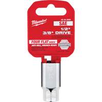 SAE Socket with Four Flat Sides, 3/8", 1/2" Drive, 6 Points Pryde Industrial Inc.