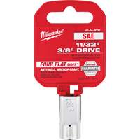 SAE Socket with Four Flat Sides, 11/32", 3/8" Drive, 6 Points Pryde Industrial Inc.