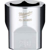 Metric Socket with Four Flat Sides, 20 mm, 3/8" Drive, 6 Points Pryde Industrial Inc.