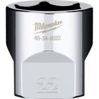 Metric Socket with Four Flat Sides, 22 mm, 3/8" Drive, 6 Points Pryde Industrial Inc.