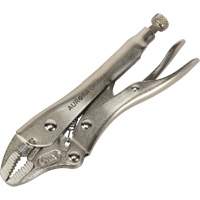Locking Pliers with Wire Cutter, 5" Length, Curved Jaw Pryde Industrial Inc.