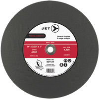 A36R Power Abrasive Cut-Off Wheel, 14" x 3/32", 1" Arbor, Type 1, 4400 RPM Pryde Industrial Inc.