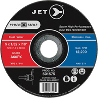 A60PX Power-Xtreme Cut-Off Wheel, 5" x 1/32", 7/8" Arbor, Type 1, 12200 RPM Pryde Industrial Inc.