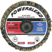 PowerBlend Roll-On Flap Disc, 2" x Type R, Z80 Grit Pryde Industrial Inc.