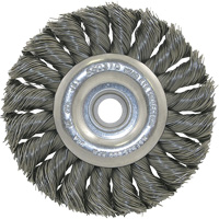 3K114 Unthreaded Knot Twisted Wire Wheel, 3-1/4" Dia., 0.014" Fill, 3/8"-1/2 Arbor Pryde Industrial Inc.