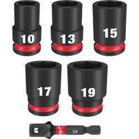 Shockwave Impact Duty Metric Socket Set, 6 Pcs, Impact, 3/8" Drive Size Pryde Industrial Inc.