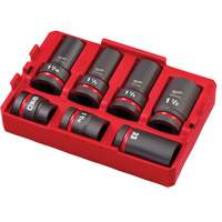 Packout Shockwave Impact Duty Metric & SAE Wheel Service Socket Set, 7 Pieces, 1" Drive Size Pryde Industrial Inc.
