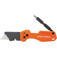 Folding Utility Knife With Driver, 1" Blade, Steel Blade, Plastic Handle Pryde Industrial Inc.