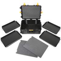 Heavy-Duty Portable Rolling Tool Case, 18-3/5" W x 24-3/5" D x 11-1/2" H, Black Pryde Industrial Inc.