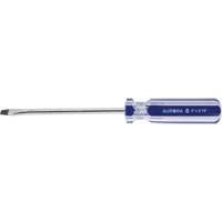Blue Transparent Striped Slotted Screwdriver, 3/16" Tip, Round, Plastic Handle Pryde Industrial Inc.